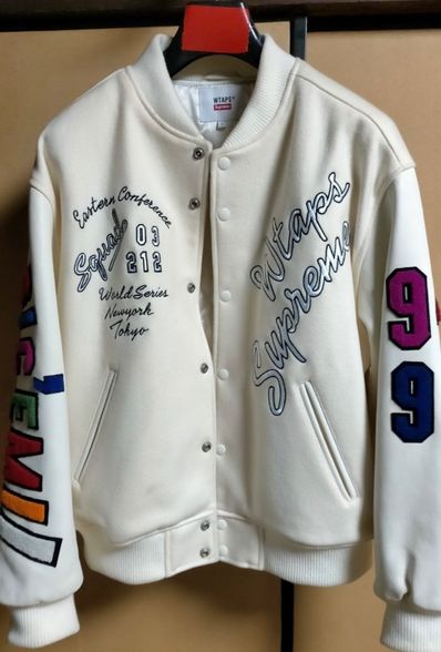 Supreme / WTAPS Varsity Jacket "White"