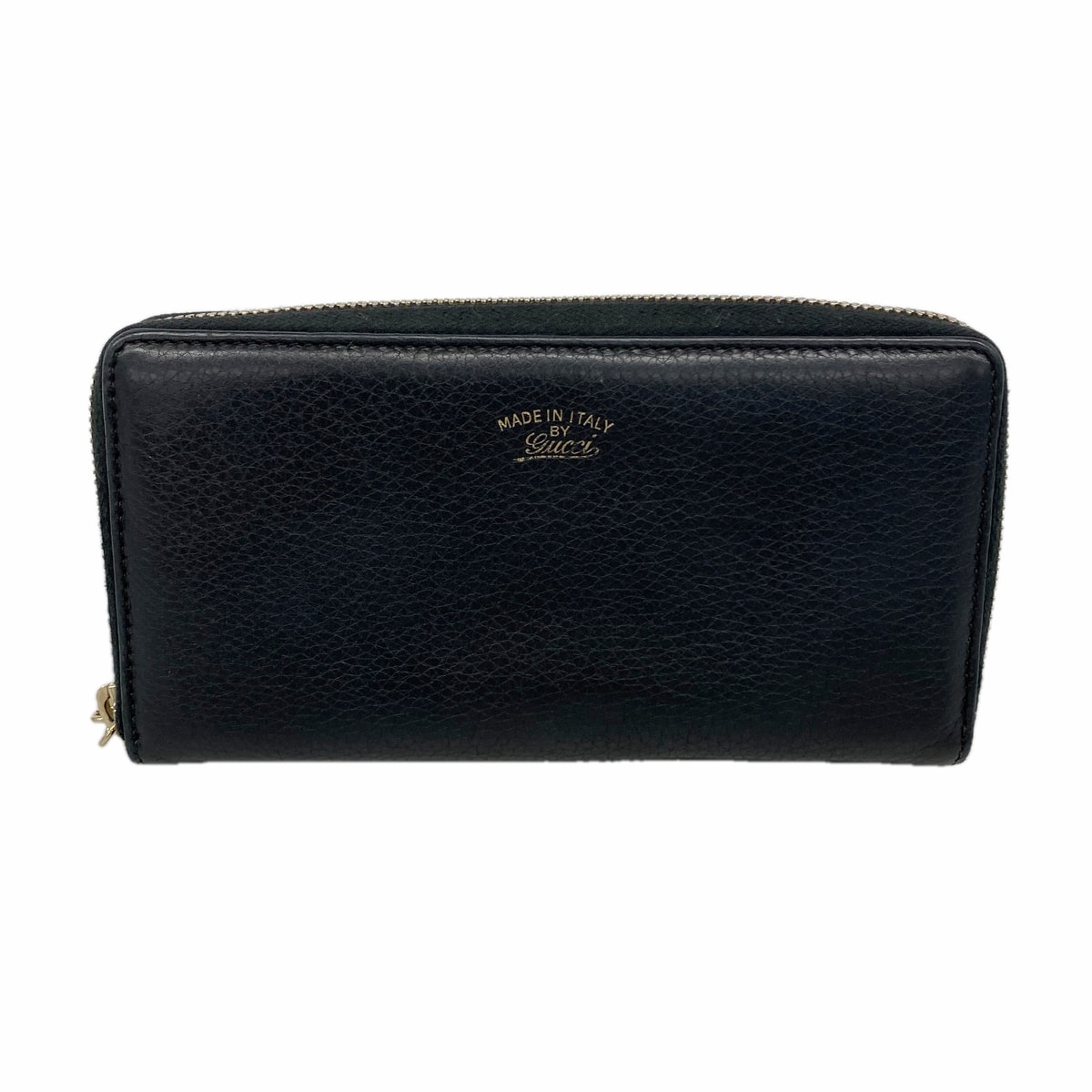 ★SALE【6ib1800】グッチ 長財布 バンブー 307984 レザー ブラック ゴールド金具【中古】レディース