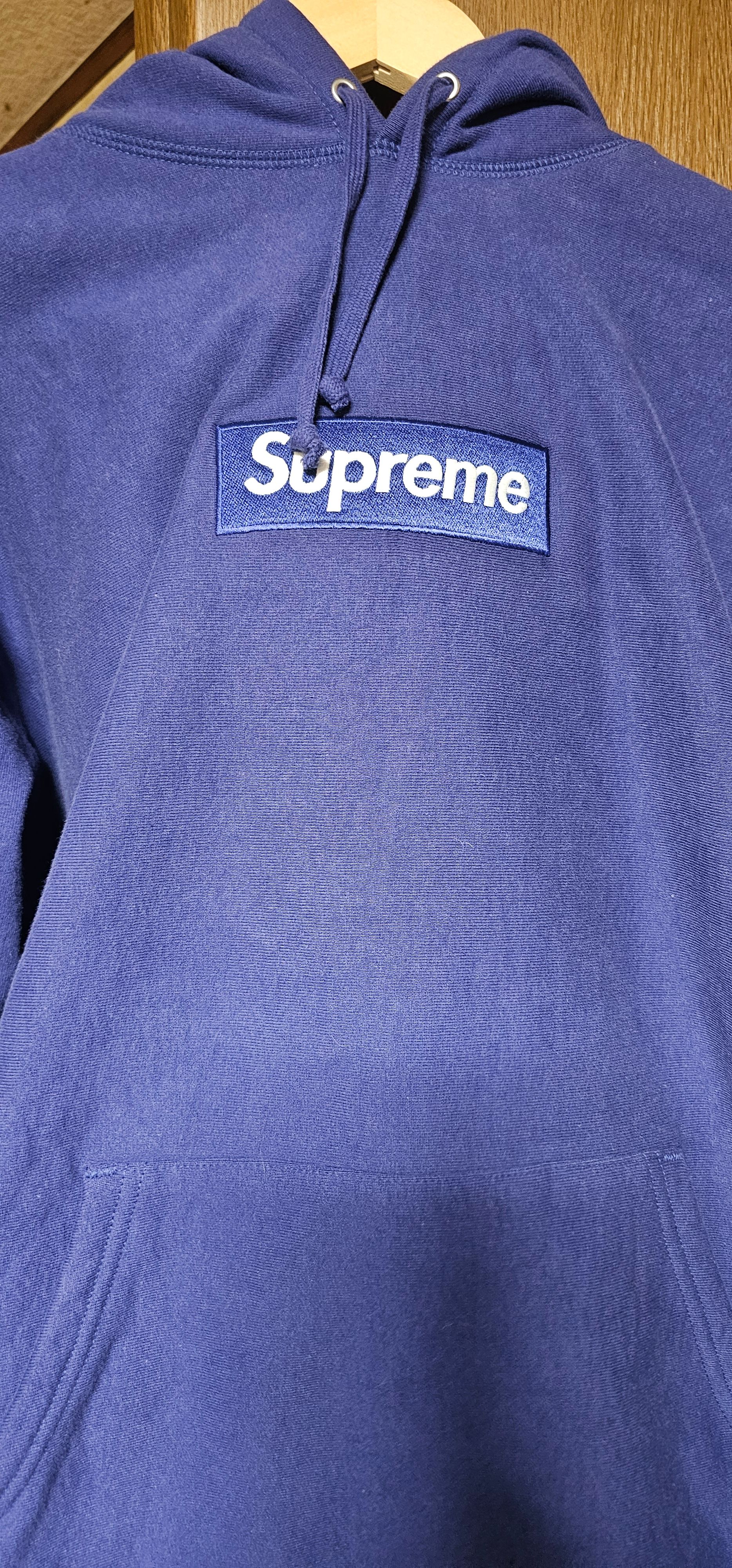 Supreme Box Logo Hooded Sweatshirt "Washed Navy" (21FW)