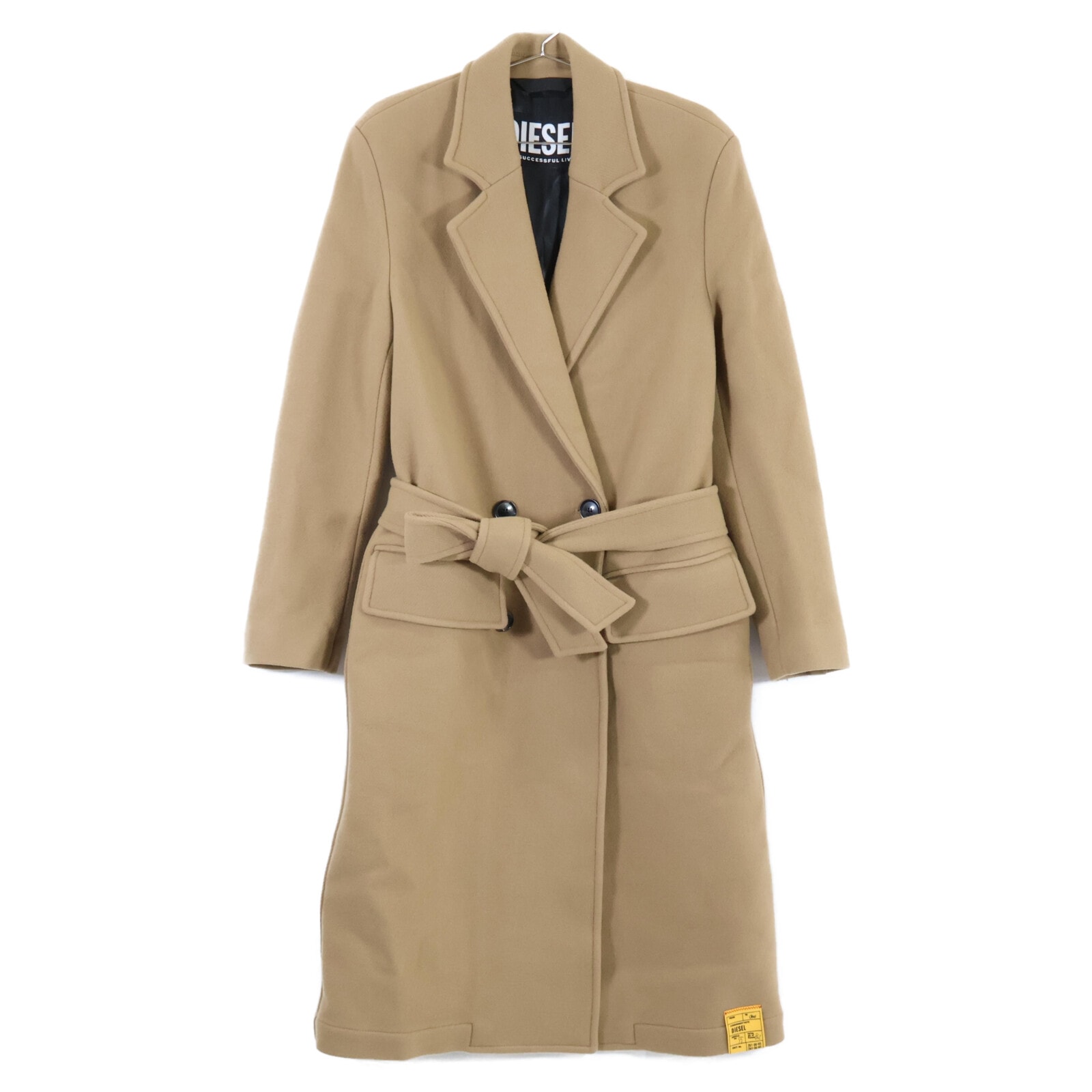 ディーゼル 【美品】W-OUTKAST カシミヤ混 ベルト付 ダブルチェスター XS