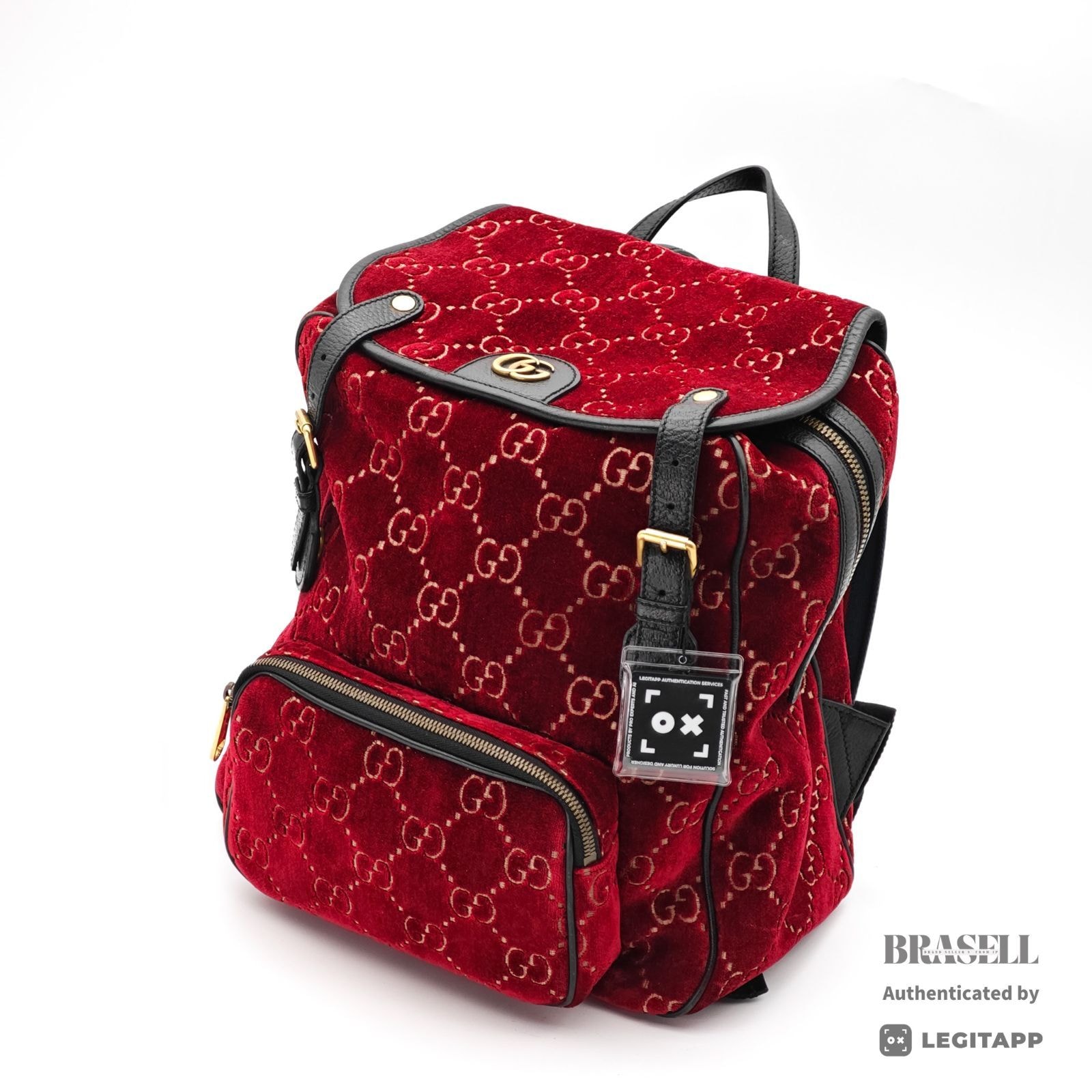 GUCCI グッチ GGベルベット GGベルベット GGベルベット 574942 リュック・デイパック Red レディース