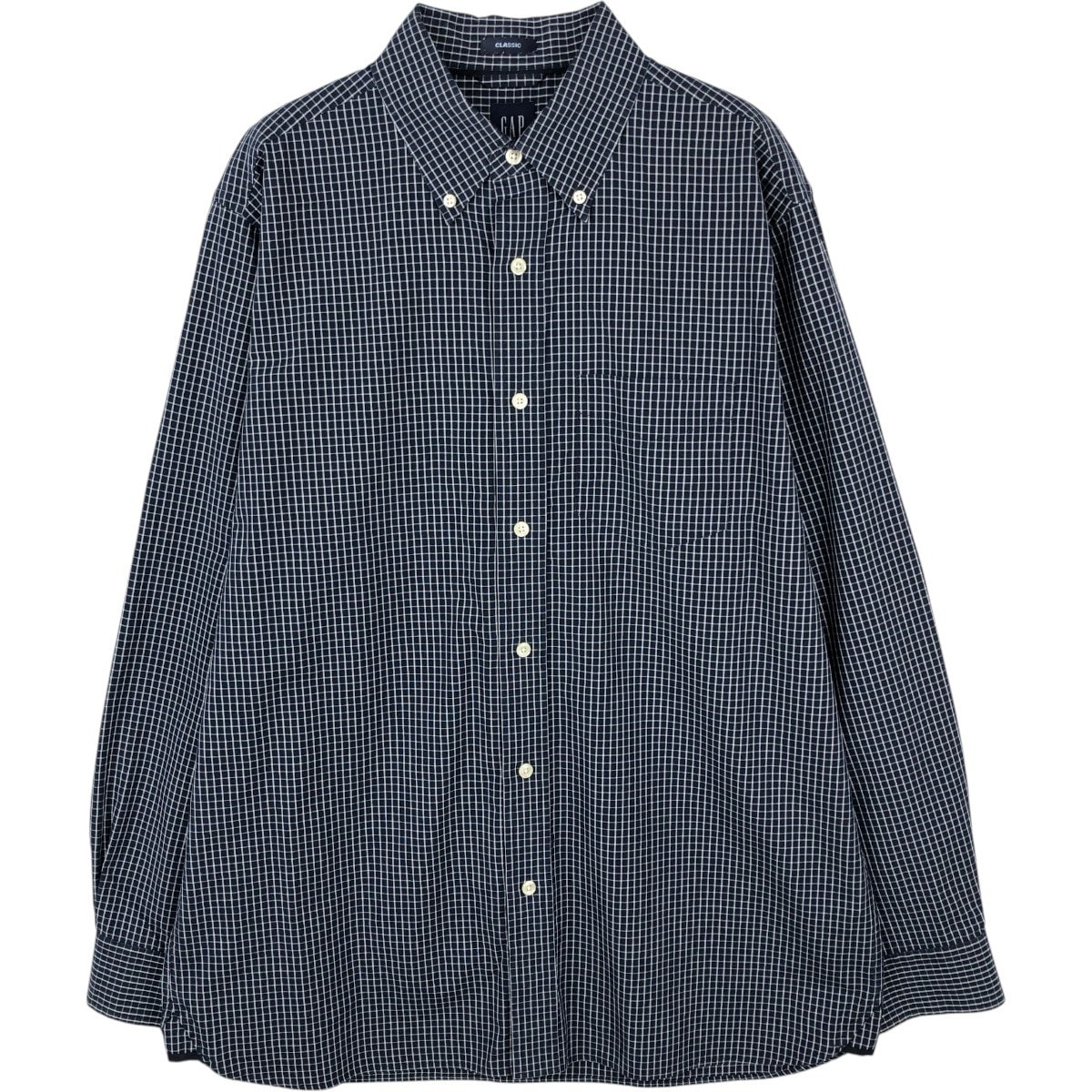 古着 ギャップ GAP CLASSIC 長袖 ボタンダウンチェックシャツ メンズM相当/eaa662807