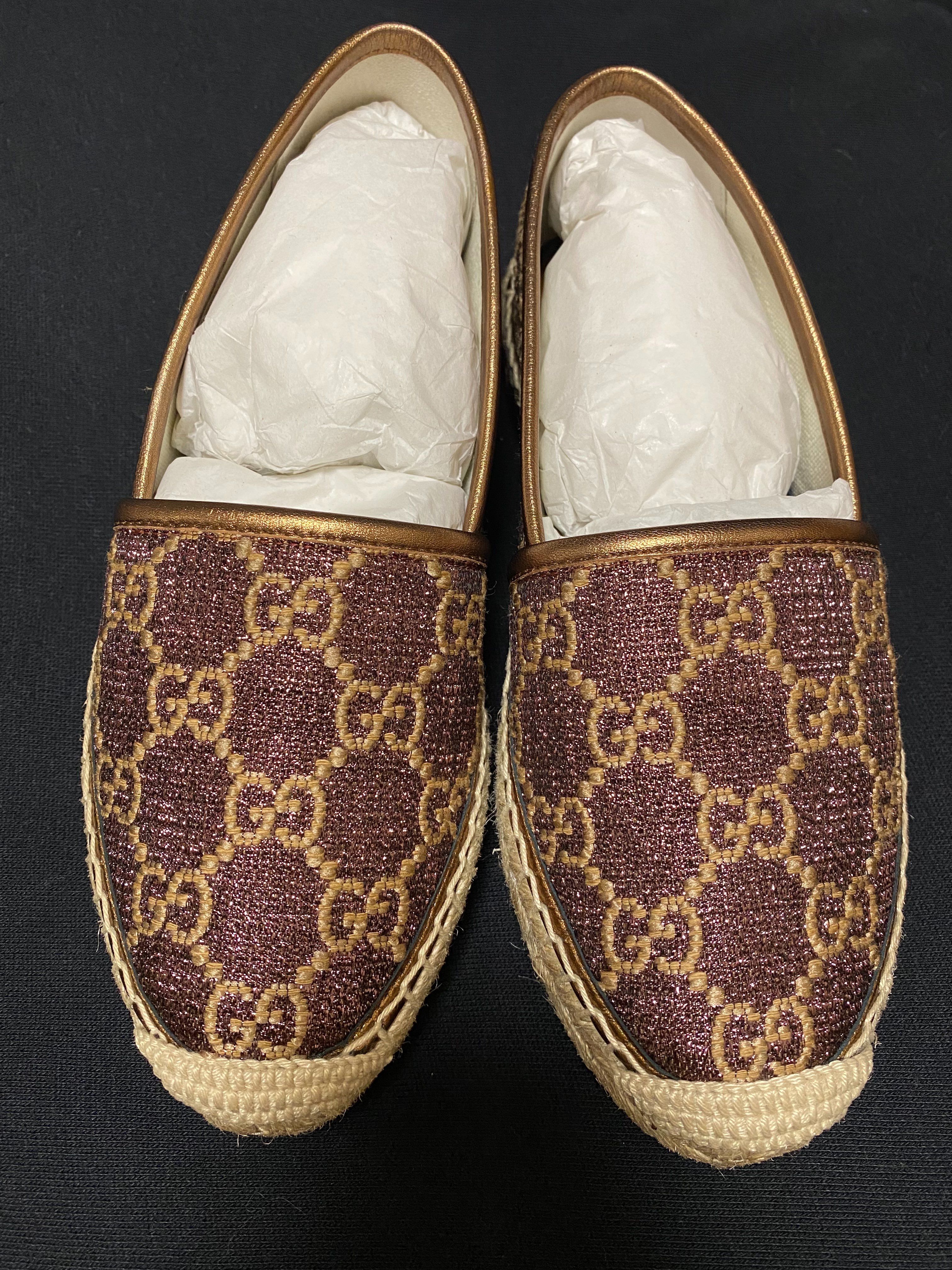 GUCCI GG Heritage Espadrilles "Brown"