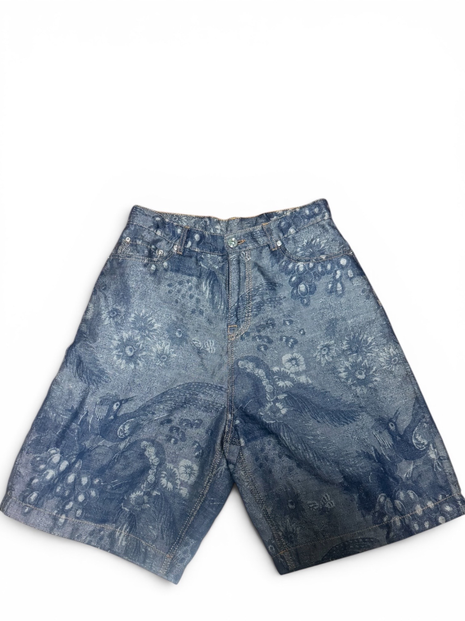 ETRO ペイズリー柄 デニムハーフパンツ 