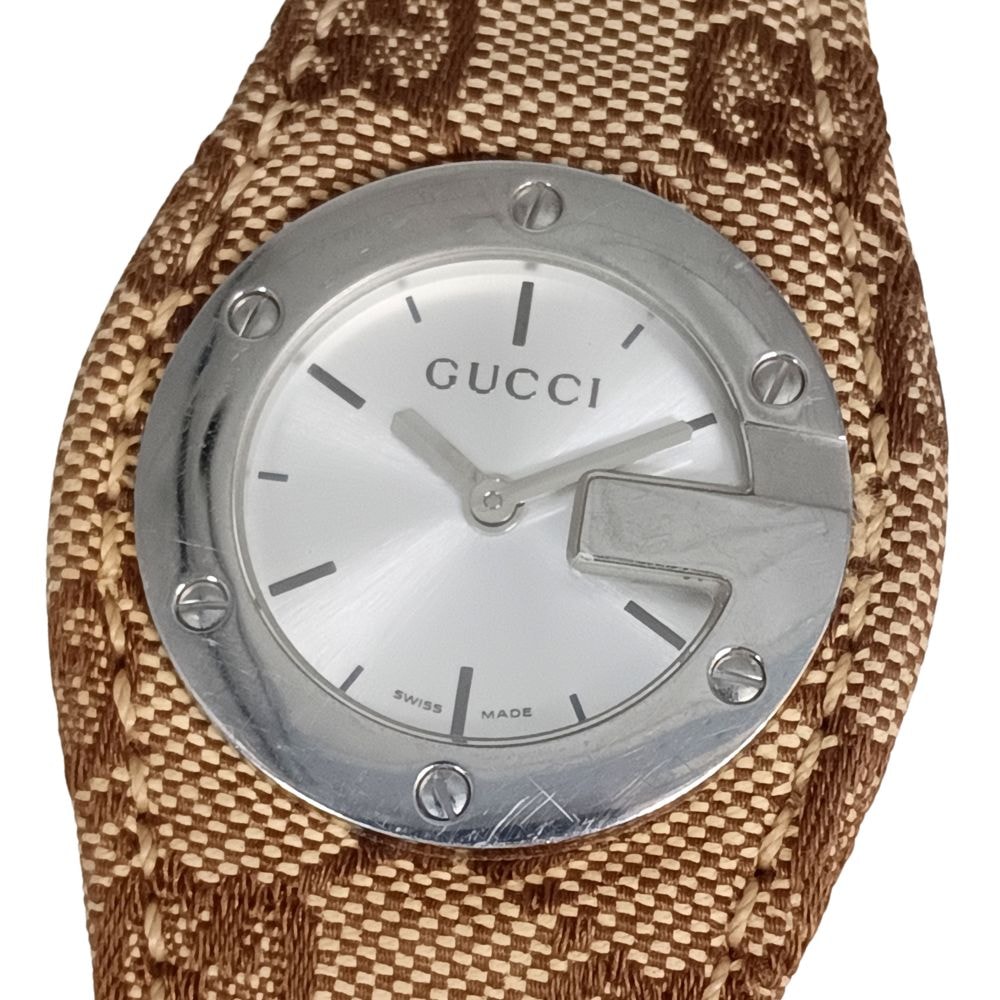 GUCCI グッチ 104 Gバンデュー GGキャンバス クォーツ レディース 腕時計 C1266