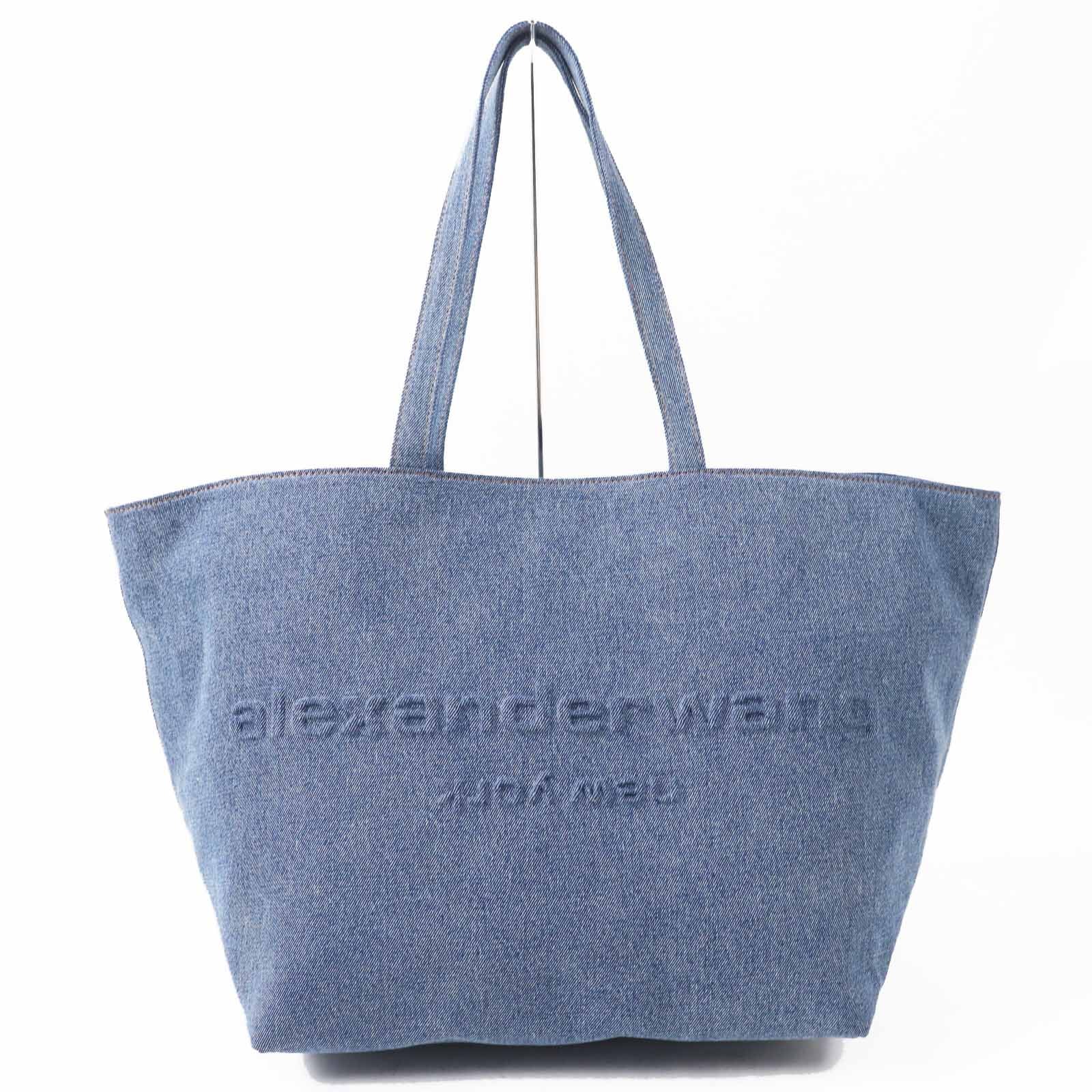 極美品 アレキサンダーワン Embossed Denim Tote