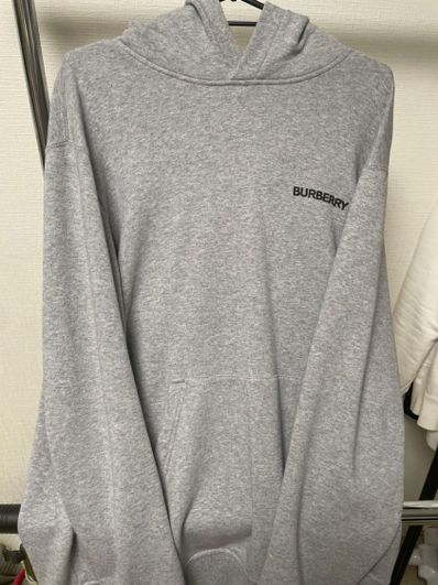 Burberry Monogram Print Cotton Hoodie "Gray"