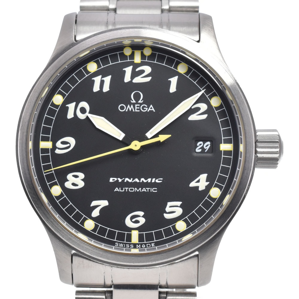 オメガ OMEGA 5200.50 ダイナミック デイト ブラック 自動巻き メンズ 良品 腕時計 G#149896
