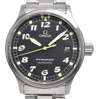 オメガ OMEGA 5200.50 ダイナミック デイト ブラック 自動巻き メンズ 良品 腕時計 G#149896