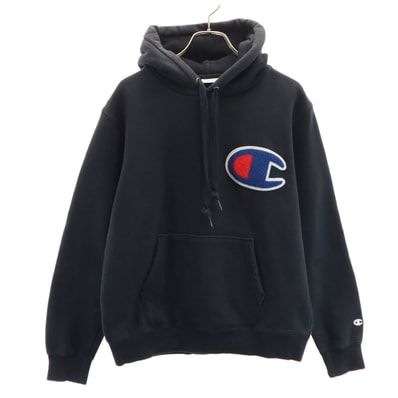 Champion チャンピオン 長袖 スウェットパーカー M ブラック 裏起毛