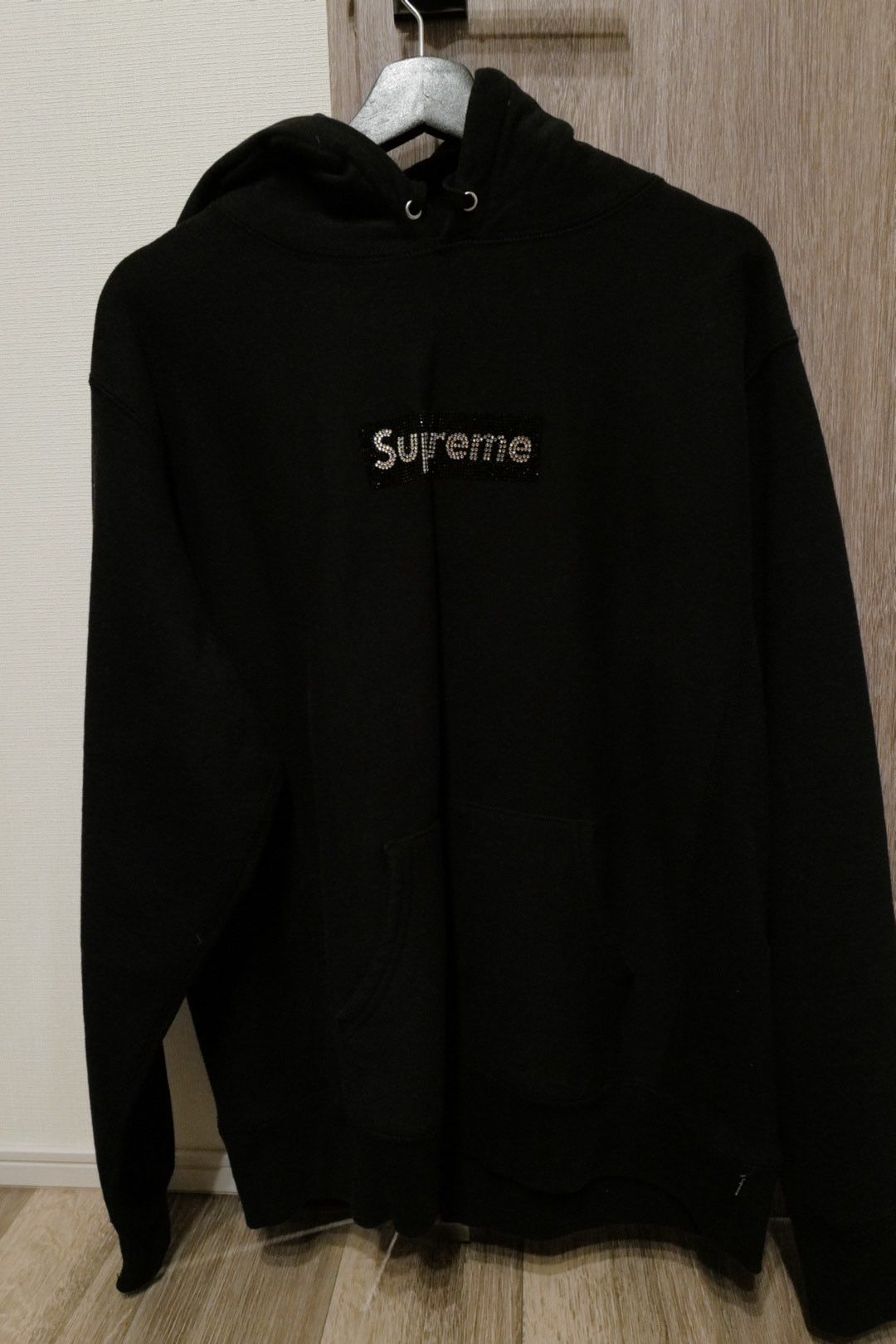 Supreme / Swarovski® Box Logo Hooded Sweeatshirt "Black"