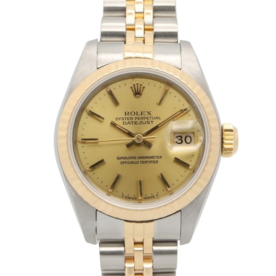 ロレックス ROLEX デイトジャスト 96番 腕時計 時計 K18(イエローゴールド) ステンレススチール レディース ゴールド系 シャンパン/バー 69173 【中古】