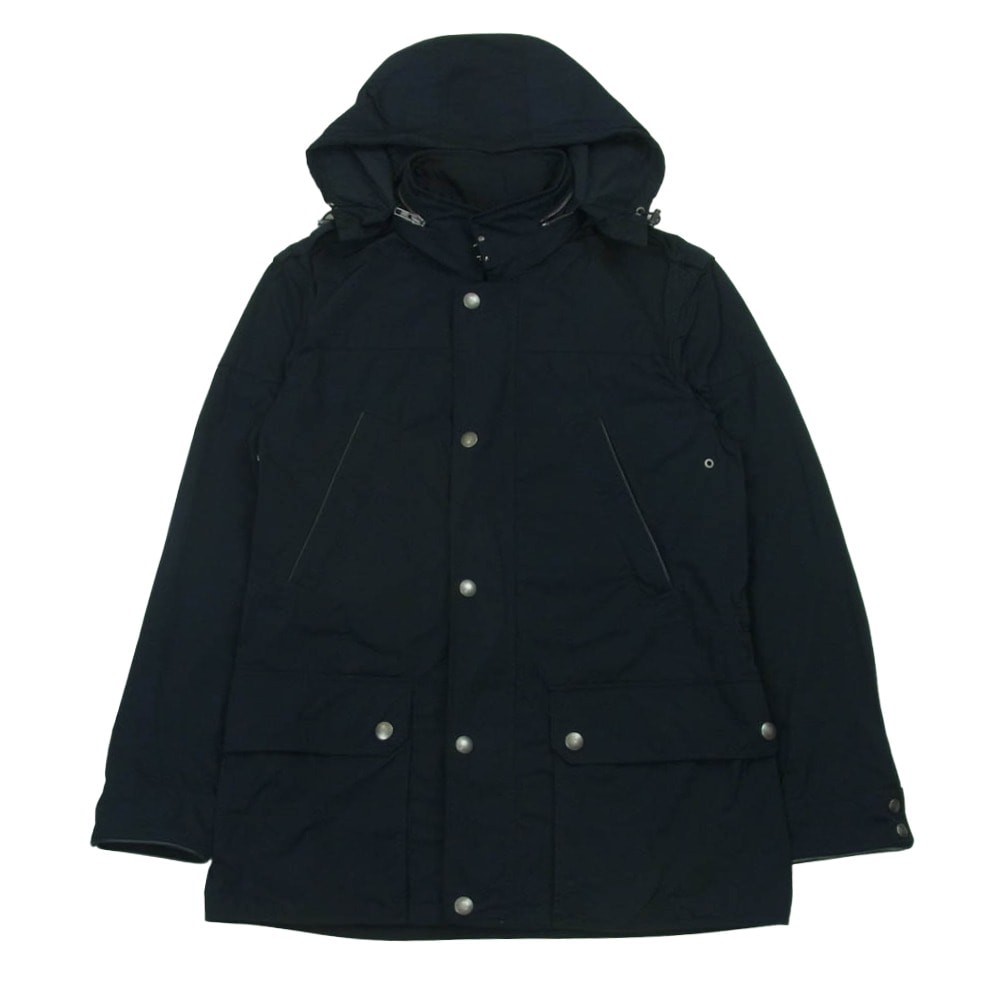 COACH コーチ M-65 フィールド ジャケット ポリエステル 羊革 中国製 ダークネイビー系 S【中古】