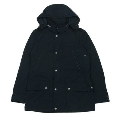 COACH コーチ M-65 フィールド ジャケット ポリエステル 羊革 中国製 ダークネイビー系 S【中古】