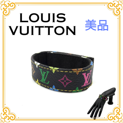 ■美品■ LOUIS VUITTON ルイヴィトン モノグラムマルチカラー ブレスレット 六本木ヒルズ オープニング ノベルティ ブラック レディース