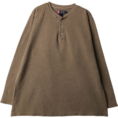 古着 ラルフローレン Ralph Lauren CHAPS チャップス ヘンリーネック サーマルロングTシャツ メンズL相当/eaa616232
