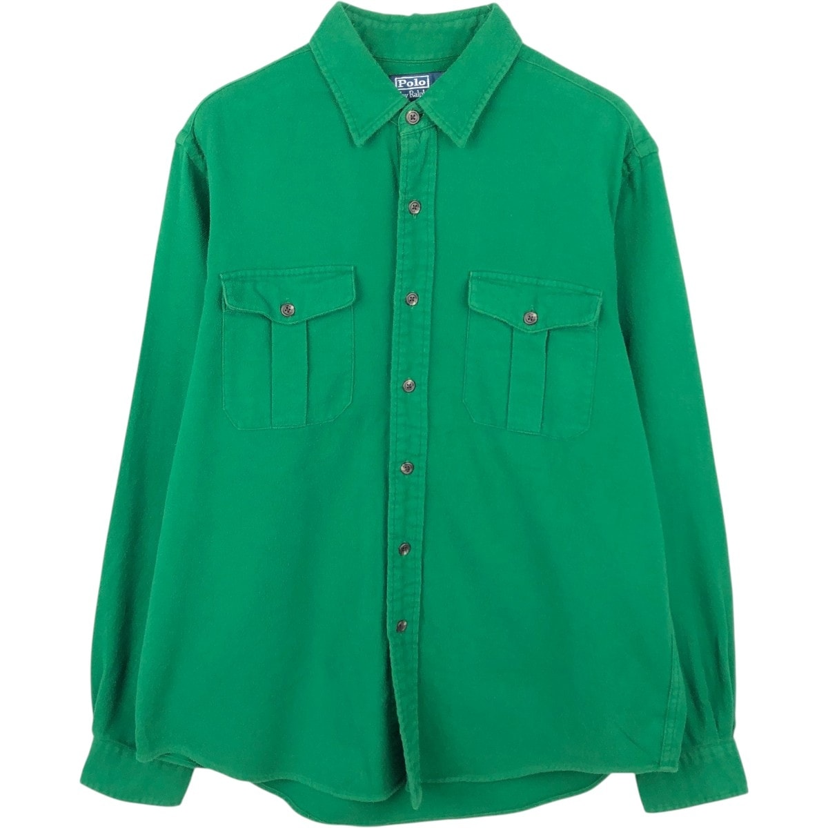 古着 ラルフローレン Ralph Lauren POLO by Ralph Lauren 長袖 シャモアクロスシャツ メンズL相当/eaa662114