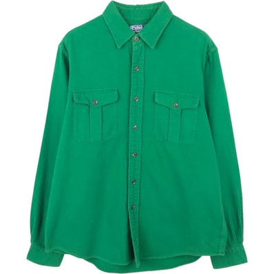 古着 ラルフローレン Ralph Lauren POLO by Ralph Lauren 長袖 シャモアクロスシャツ メンズL相当/eaa662114