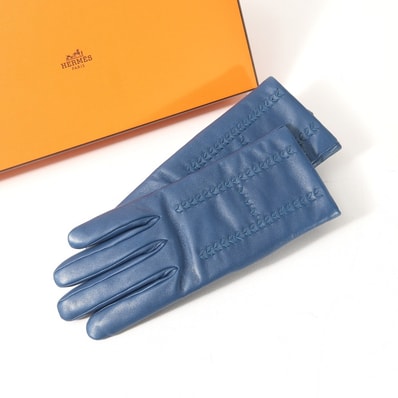 ■美品■HERMES エルメス 手袋 サイズ7 Hロゴ ラムレザー 裏地 : 総カシミヤ グローブ ブランド古着【中古】20251202/RA6766