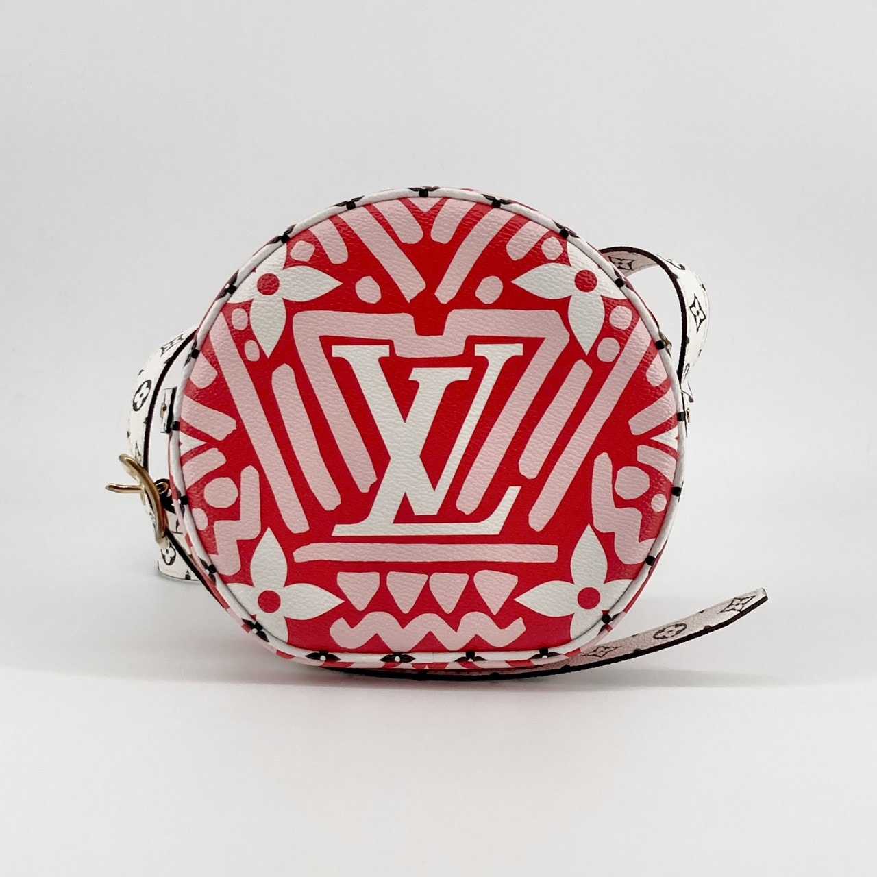 LOUIS VUITTON(ルイ・ヴィトン) ポワットシャポー スープル LVクラフティ モノグラム コーティングキャンバス ゴールド金具 ショルダーバッグ レッド×ピンク×ホワイト