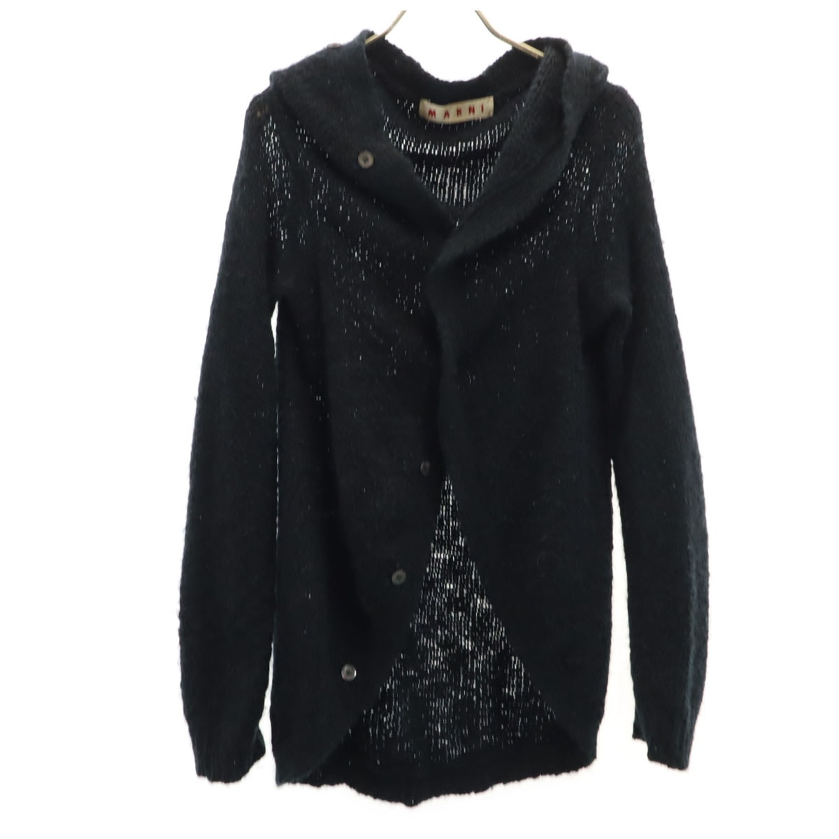 MARNI マルニ イタリア製 ウールブレンド 長袖 ニットカーディガン 40 黒