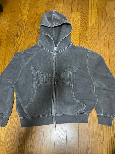 BLESS U Bless U Pigment Zip Hoodie "Black"