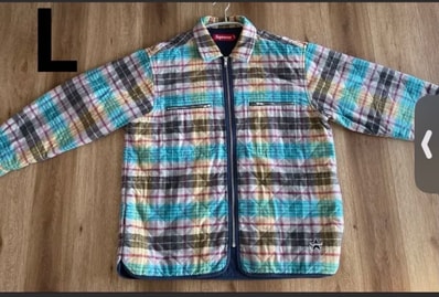 Supreme Quilted Flannel Zip Up Shirt "Multi"