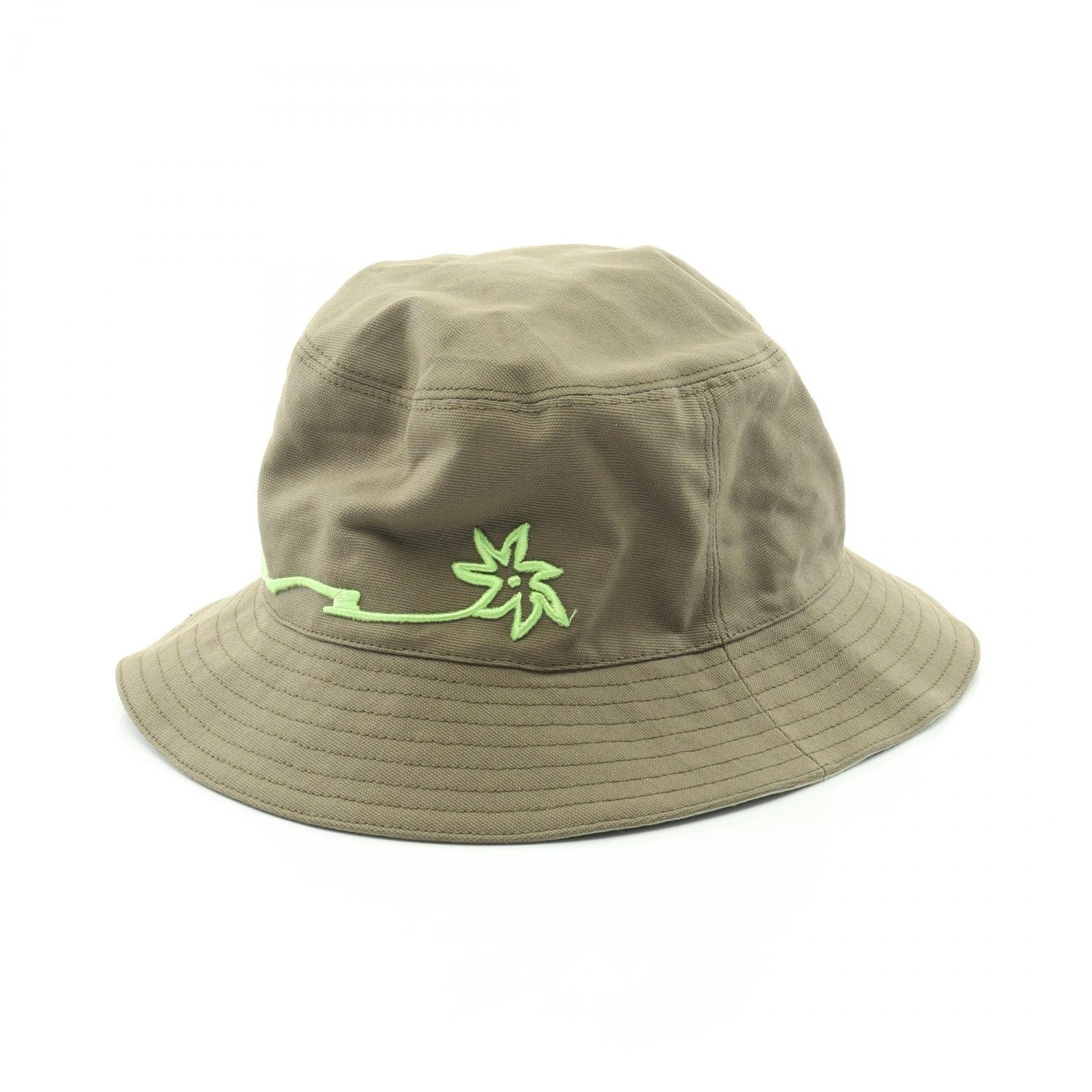 ディオール Dior DIOR × TRAVIS SCOTT CACTUS JACK バケット ハット 帽子 コットン メンズ カーキ系 / グリーン系 【中古】