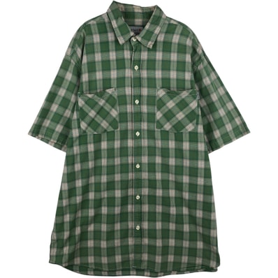 古着 カーハート Carhartt チェック柄 レギュラーカラー 半袖 ワークシャツ メンズXL相当/eaa641217