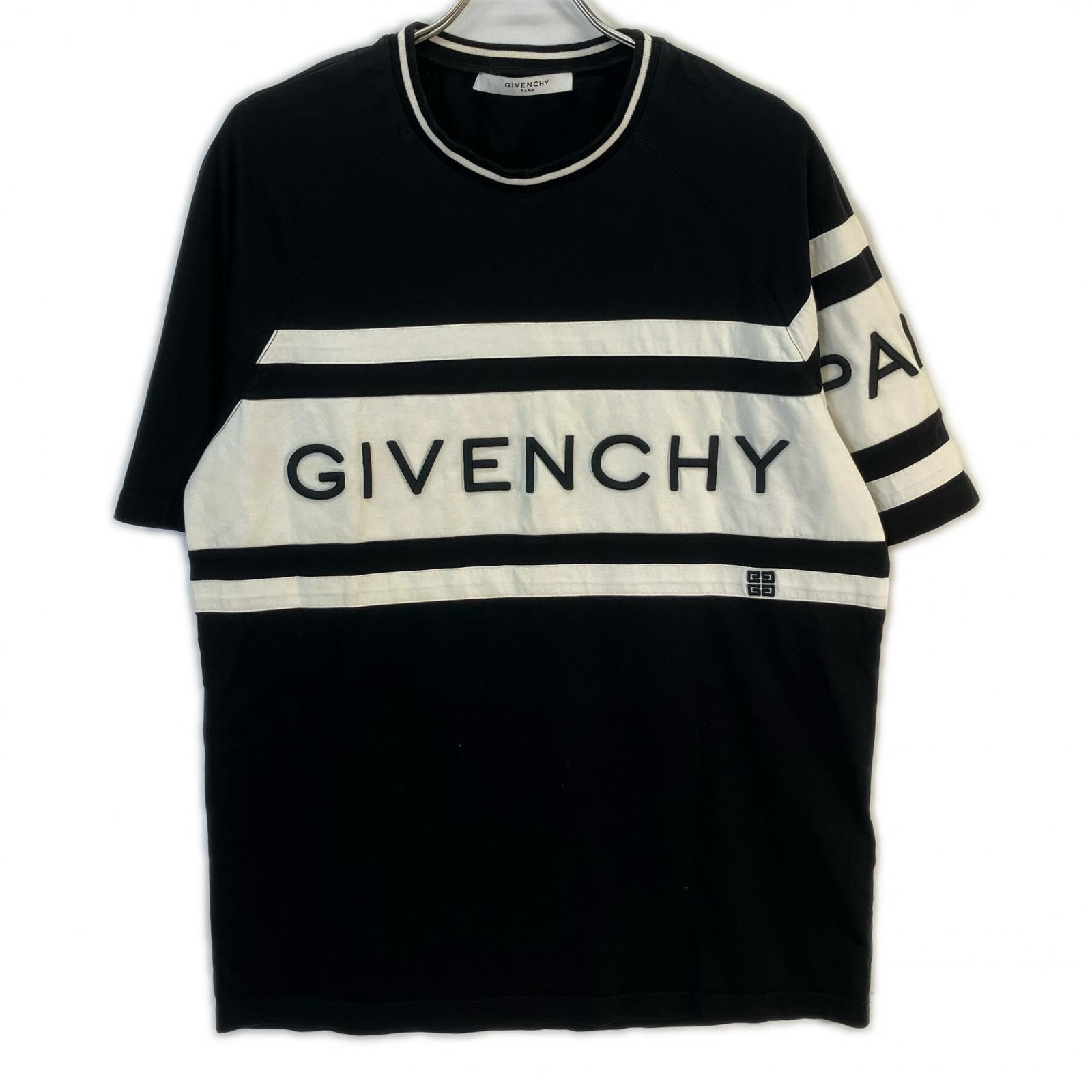 ジバンシィ ブラック/ホワイト BM70KV3002 19SS ロゴ Tシャツ L