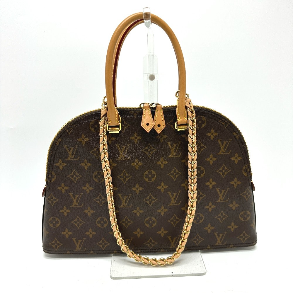 ルイヴィトン LOUIS VUITTON LVムーンアルマ M44961 モノグラム 肩掛け 2WAY ショルダーバッグ カバン チェーン ハンドバッグ モノグラムキャンバス ブラウン 美品