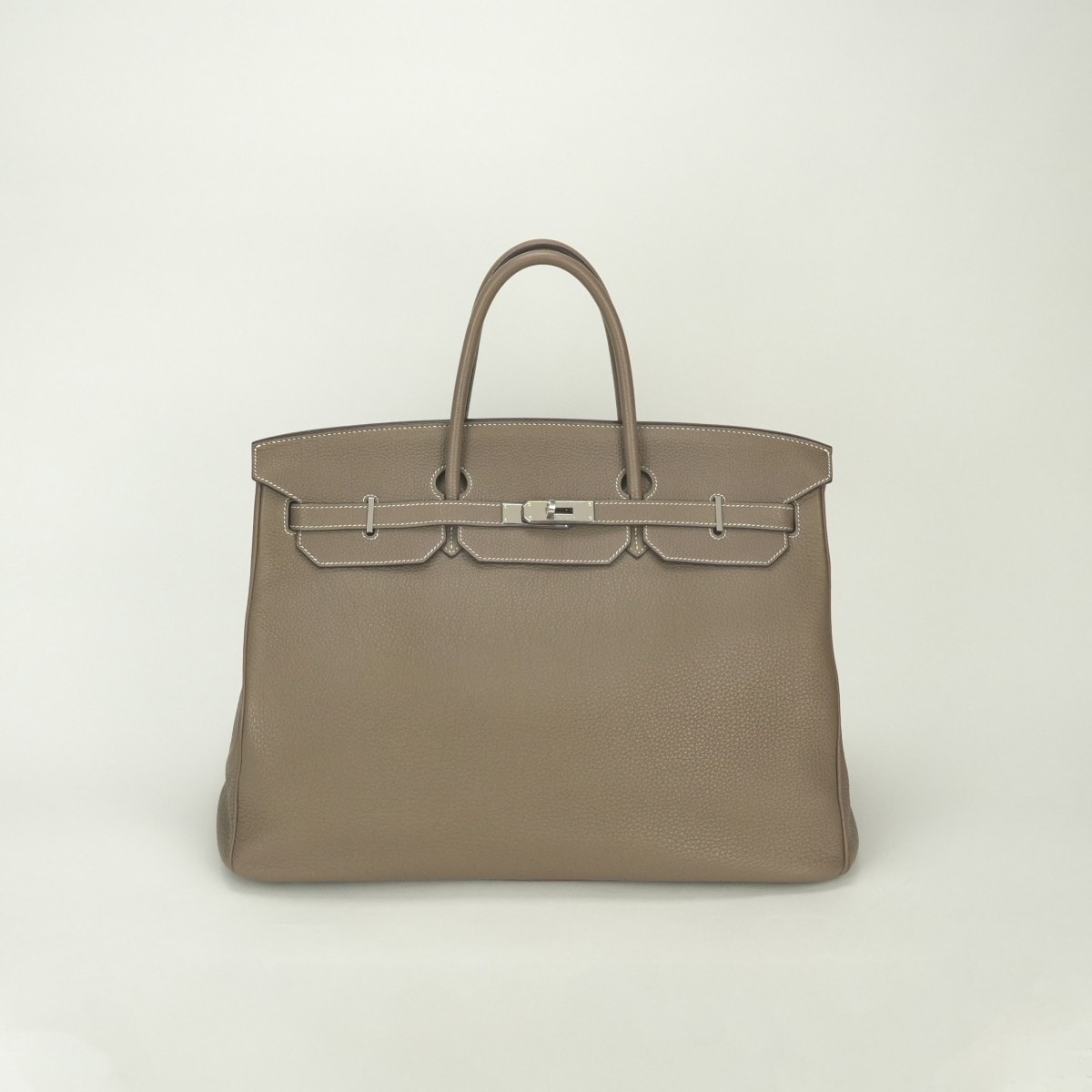 エルメス HERMES バーキン40 バーキン 40 バッグ トートバッグ トゴ エトゥープ Etoupe グレー Gray シルバー金具 ハンドバッグ