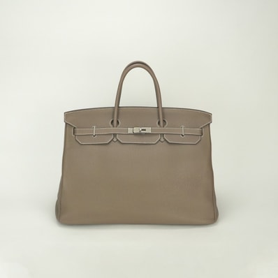 エルメス HERMES バーキン40 バーキン 40 バッグ トートバッグ トゴ エトゥープ Etoupe グレー Gray シルバー金具 ハンドバッグ