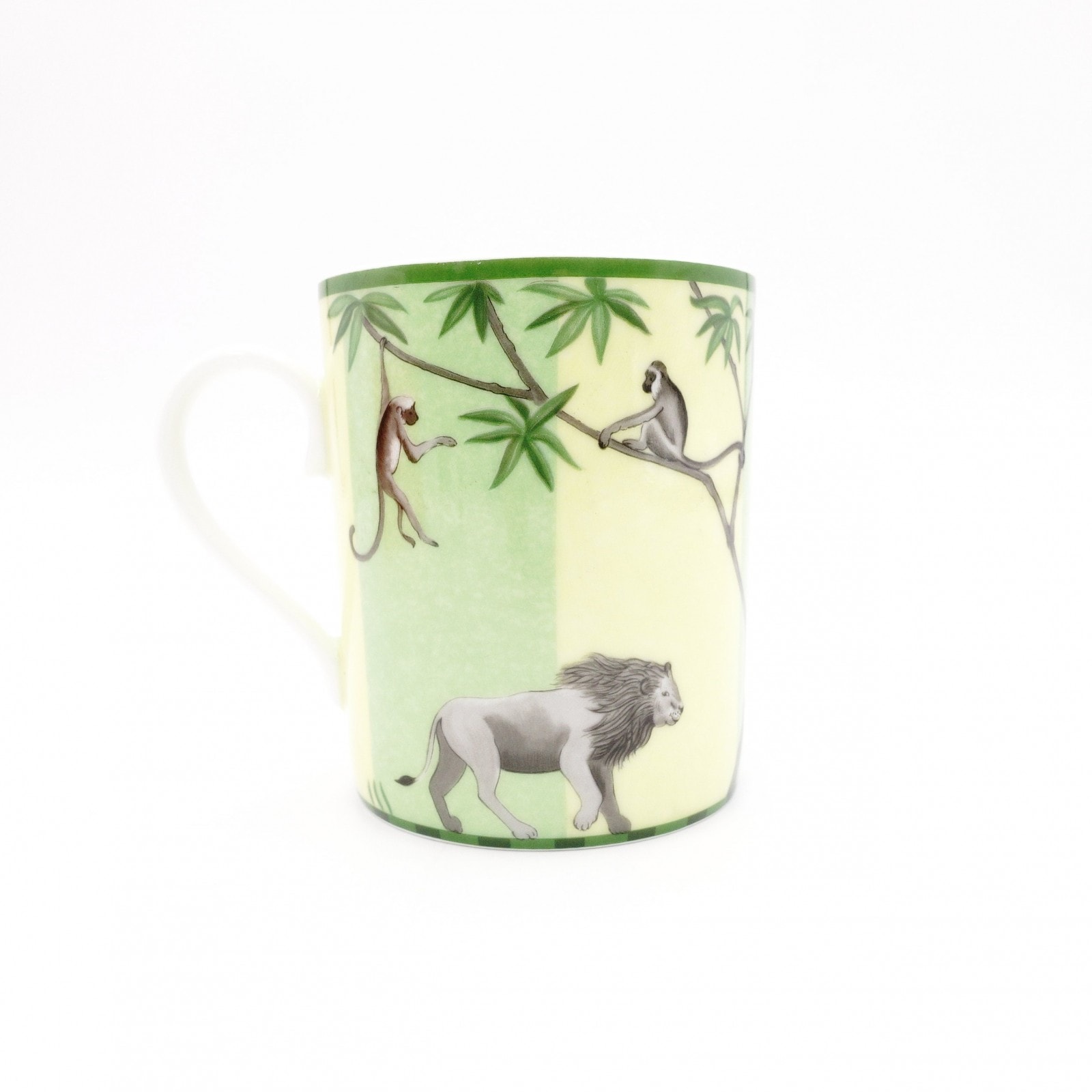 HERMES エルメス アフリカ マグカップ 陶器 グリーン系 箱付き