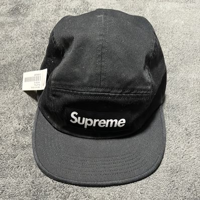 Supreme Washed Chino Twill Camp Cap "Black"(20SS)