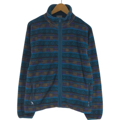古着 70~80年代 エルエルビーン L.L.Bean 総柄 フリースジャケット メンズM相当 ヴィンテージ/eaa449822
