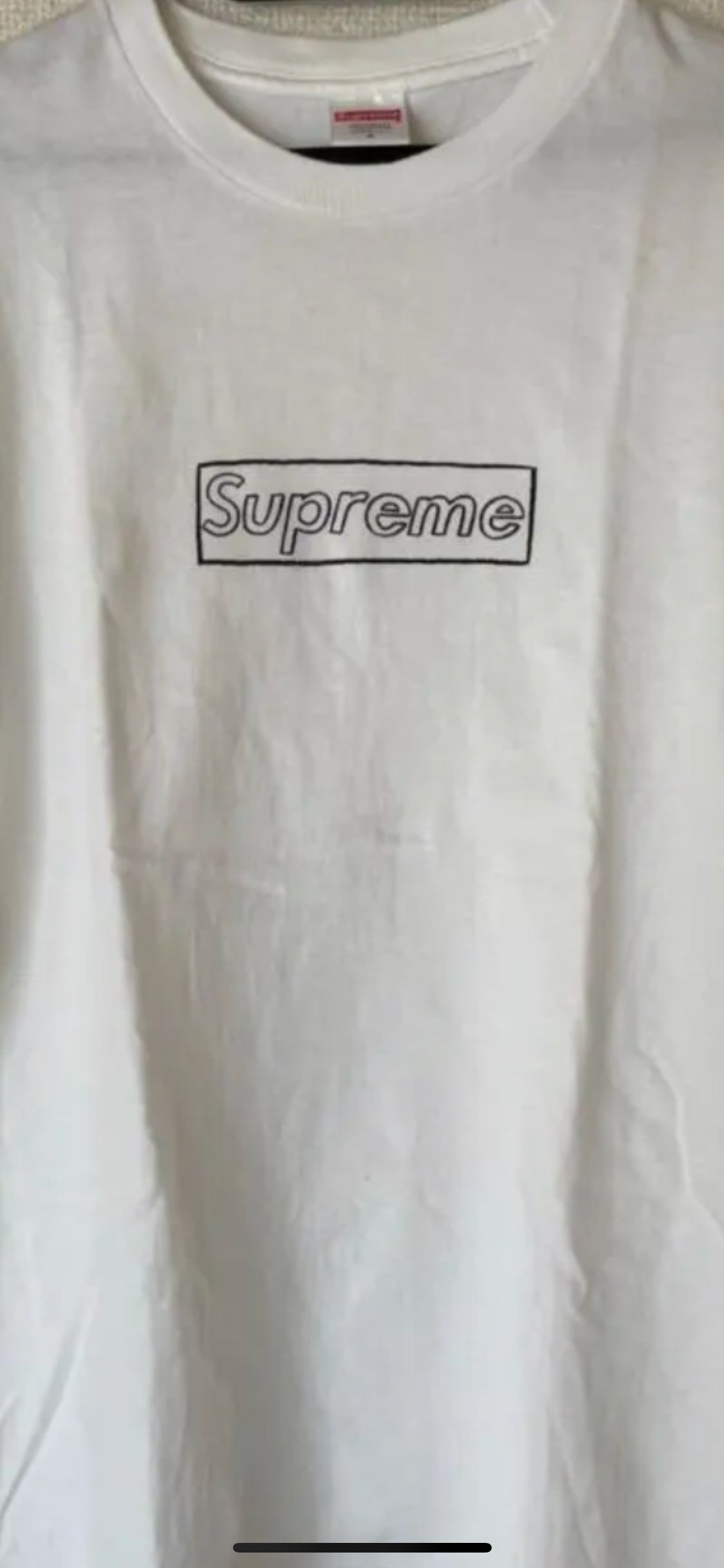 Supreme KAWS Chalk Logo Tee "White"