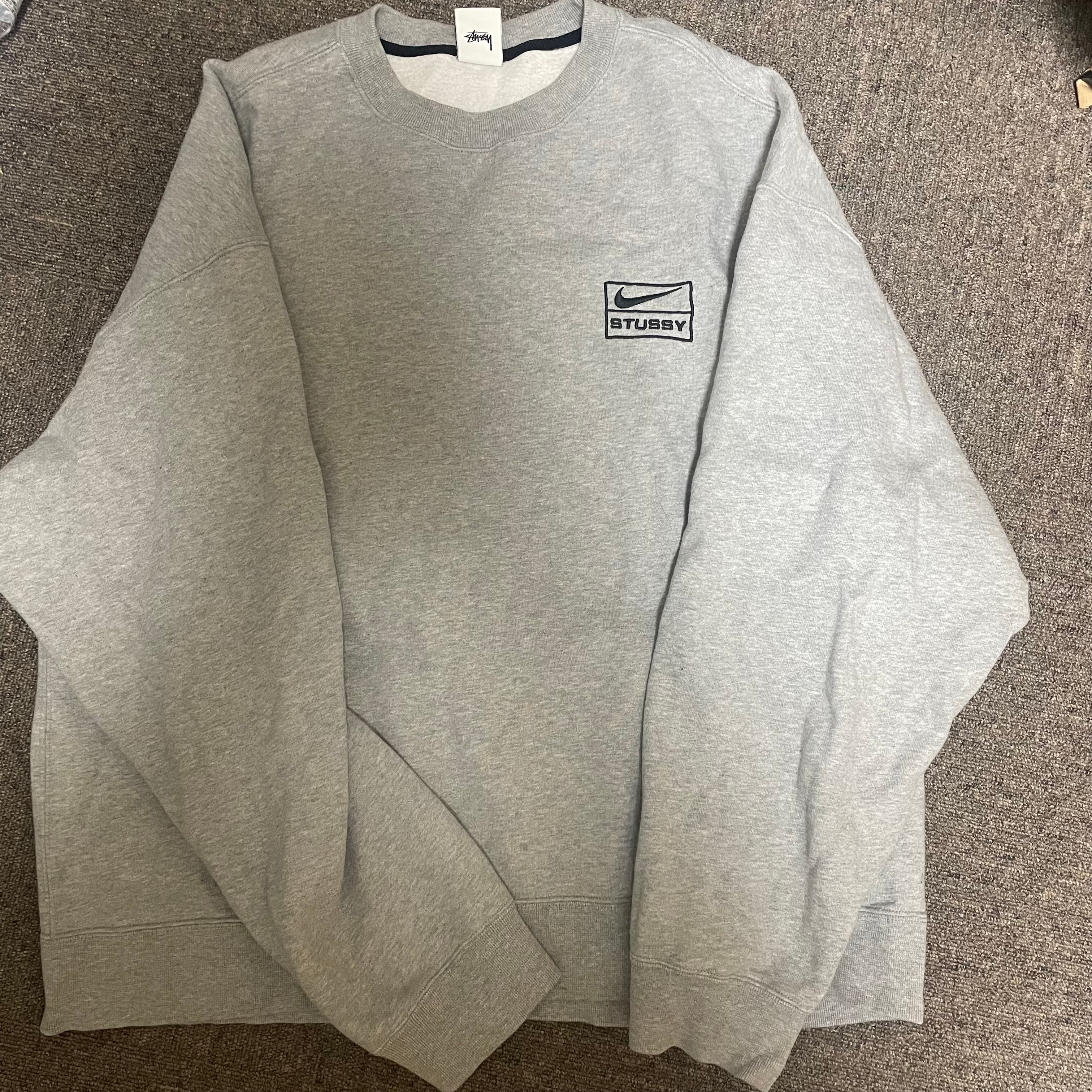 Stussy x Nike Fleece Crew (US Size) "Grey" DO9337-063