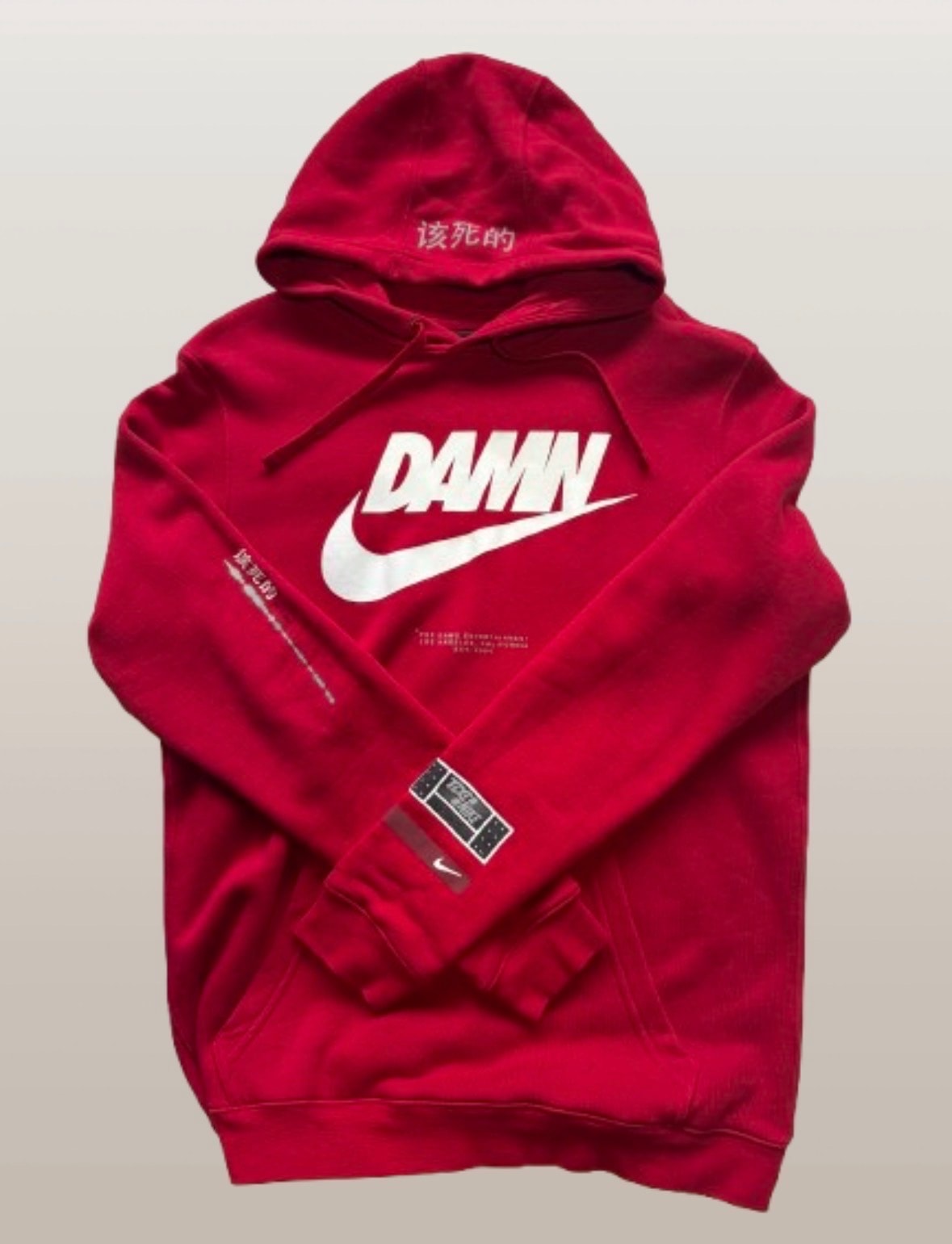 ケンドリック・ラマー × ナイキ TDE DAMN Swoosh logo プルオーバー パーカー Lサイズ