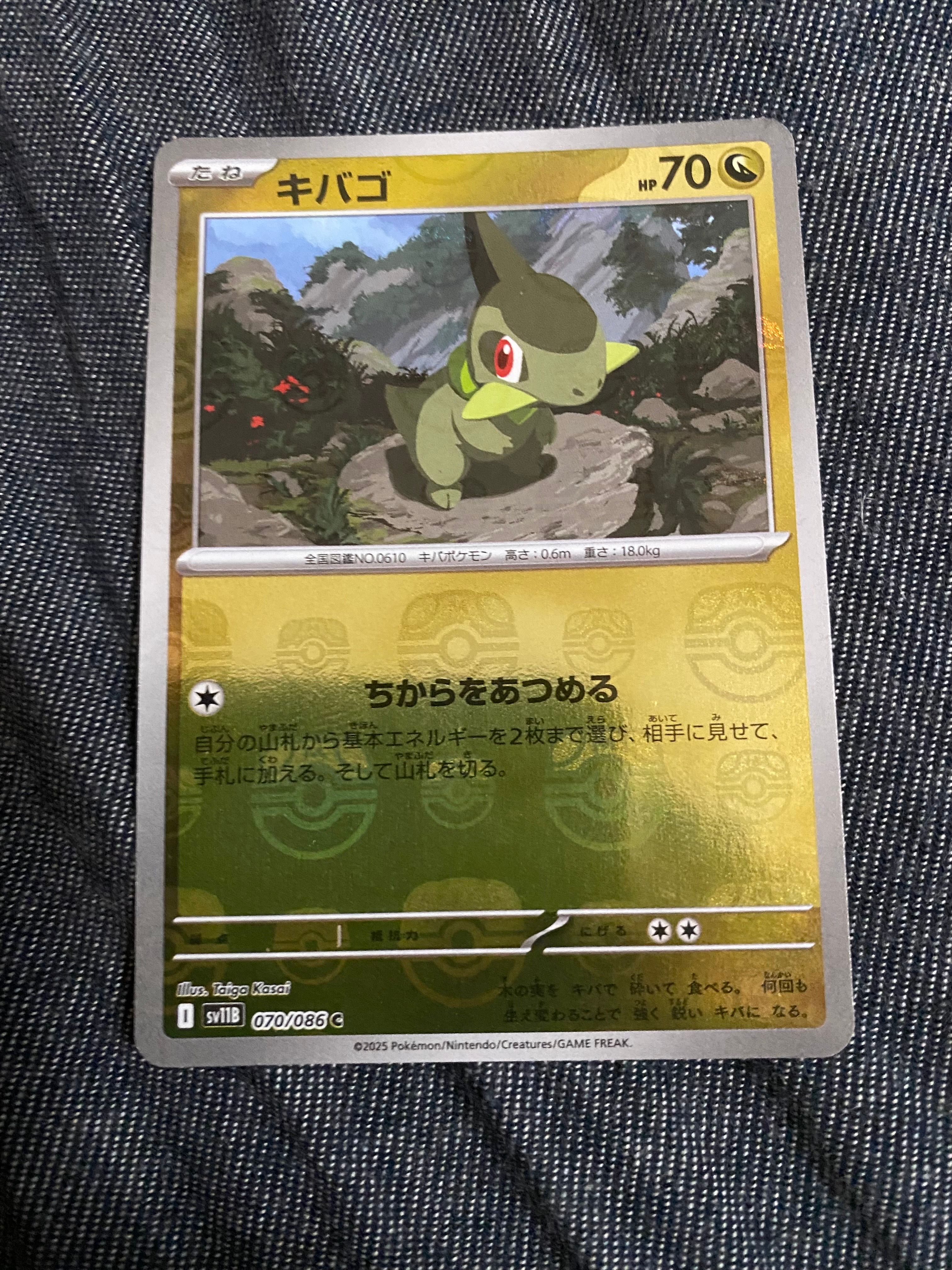 キバゴ C :マスターボールミラー [SV11B 070/086](拡張パック「ブラックボルト」)