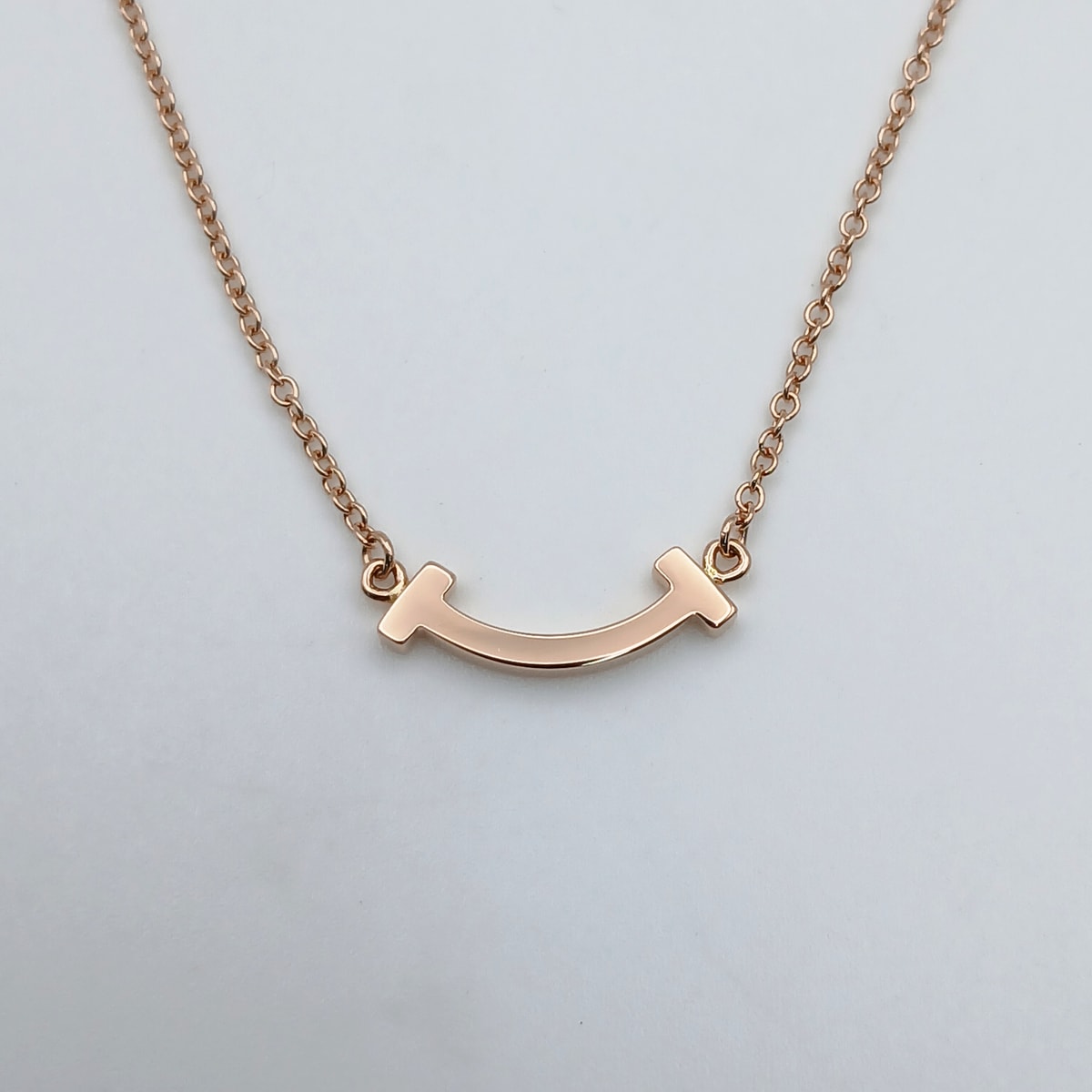 TIFFANY&Co. ティファニー Tスマイル ミニ ペンダント 750PG ネックレス 62617640 K18ピンクゴールド ピンクゴールド レディース【中古】