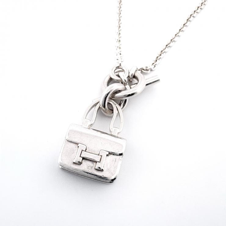エルメス SV925 アミュレット コンスタンス ネックレス シルバー HERMES 正規品【鑑定済み】
