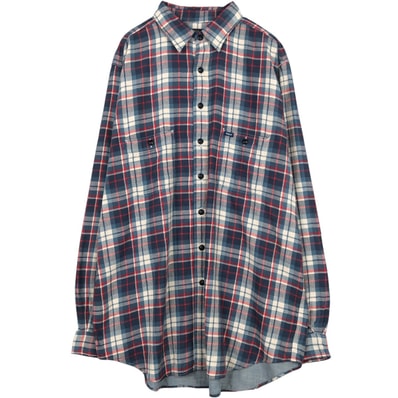 古着 ラルフローレン Ralph Lauren POLO RALPH LAUREN CLASSIC FIT 長袖 ライトネルチェックシャツ メンズL相当/eaa677085