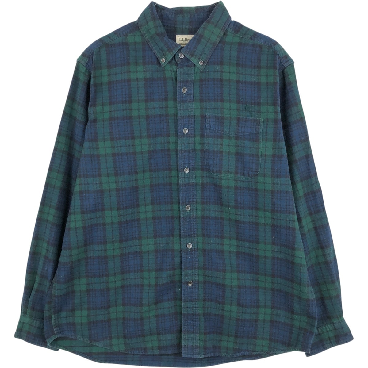 古着 エルエルビーン L.L.Bean 長袖 ボタンダウン ライトネルチェックシャツ メンズL相当/eaa675610