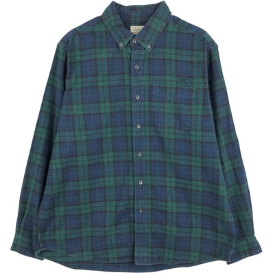 古着 エルエルビーン L.L.Bean 長袖 ボタンダウン ライトネルチェックシャツ メンズL相当/eaa675610