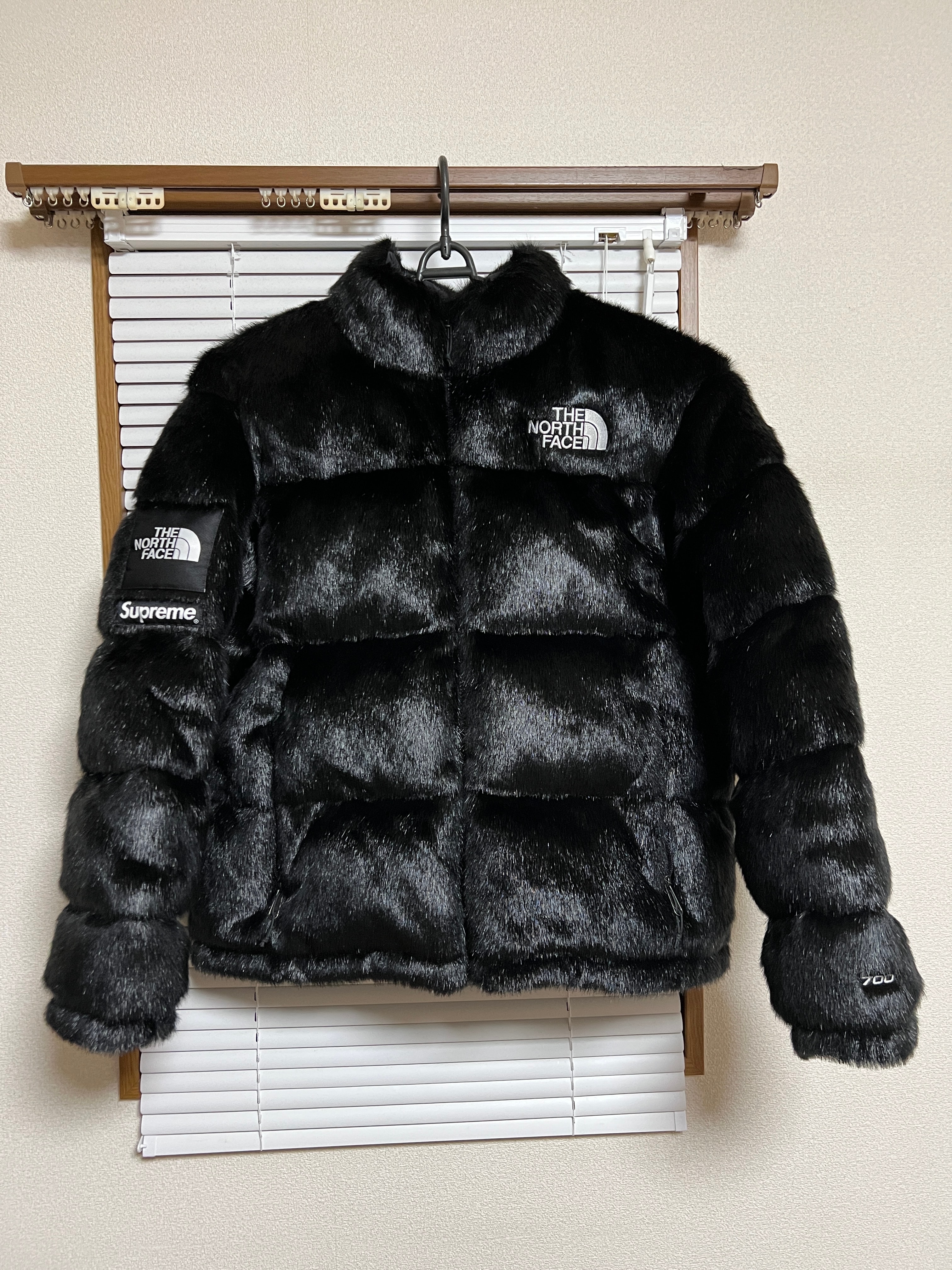 Supreme x The North Face Faux Fur Nuptse Jacket "Black"