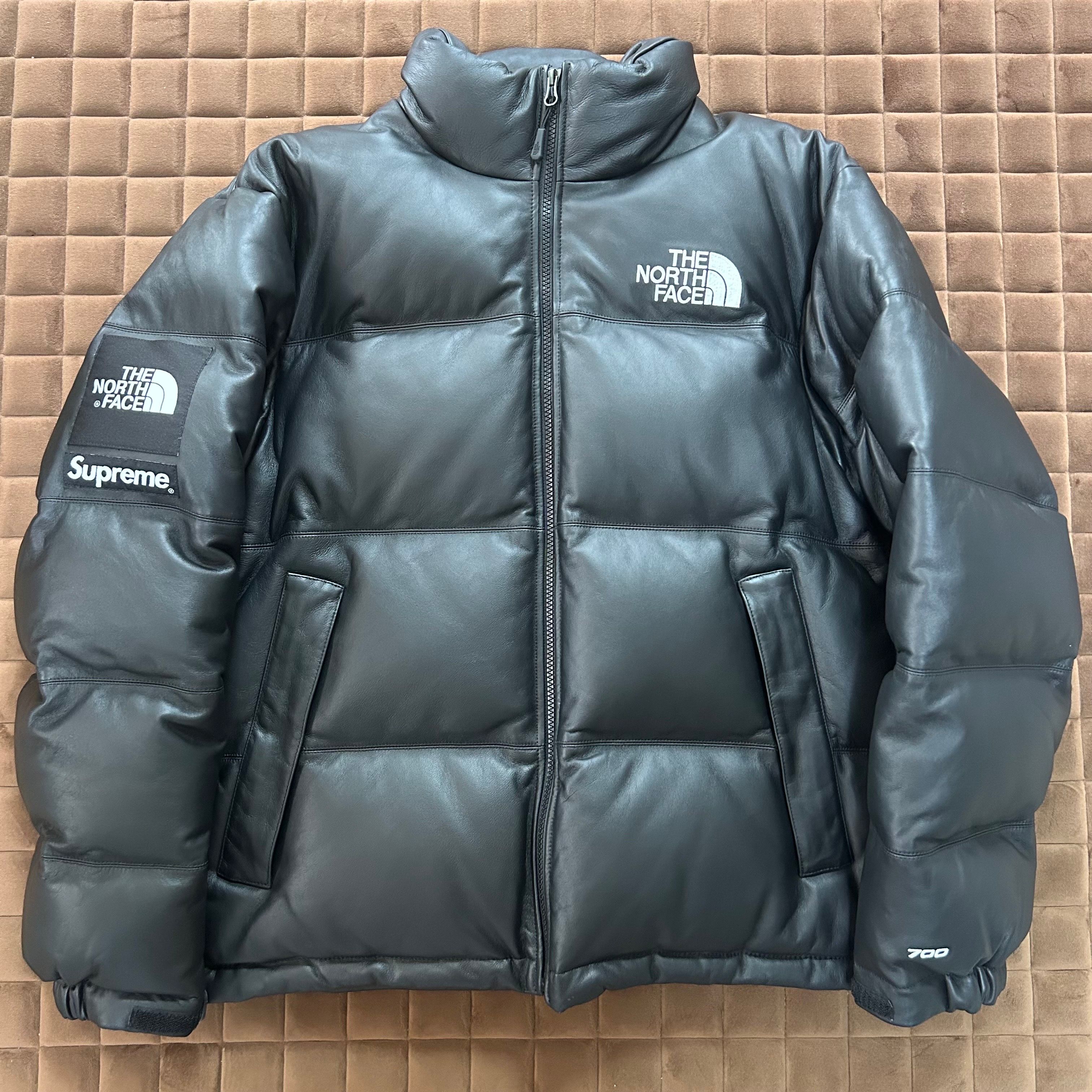 Supreme x The North Face Leather Nuptse Jacket "Black"
