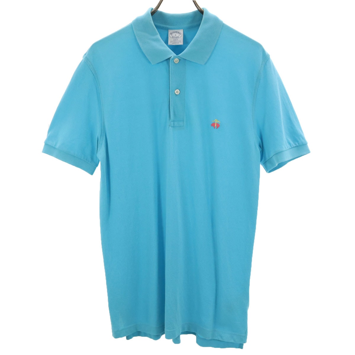 Brooks Brothers ブルックスブラザーズ 半袖 ポロシャツ M ブルー系 SLIM FIT