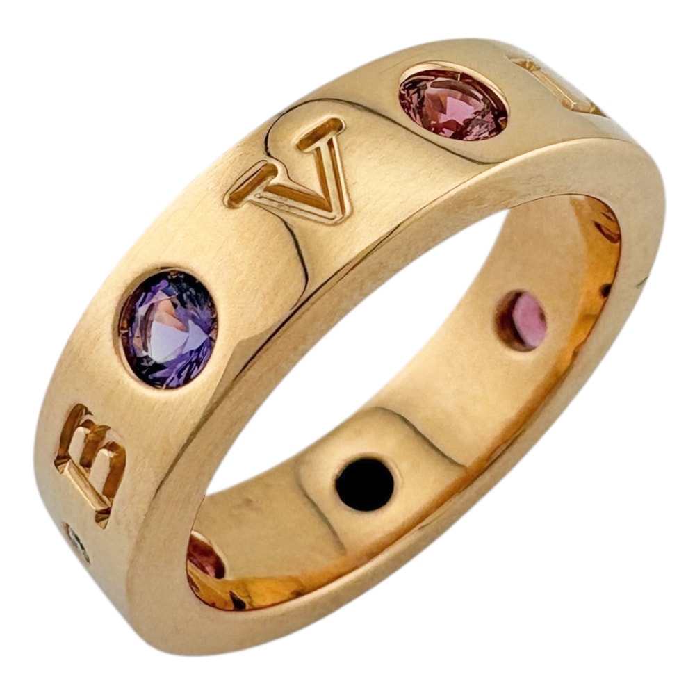 ブルガリ ローマンソルベ リング 指輪 9.5号 18金 K18ピンクゴールド アメジスト レディース BVLGARI  中古