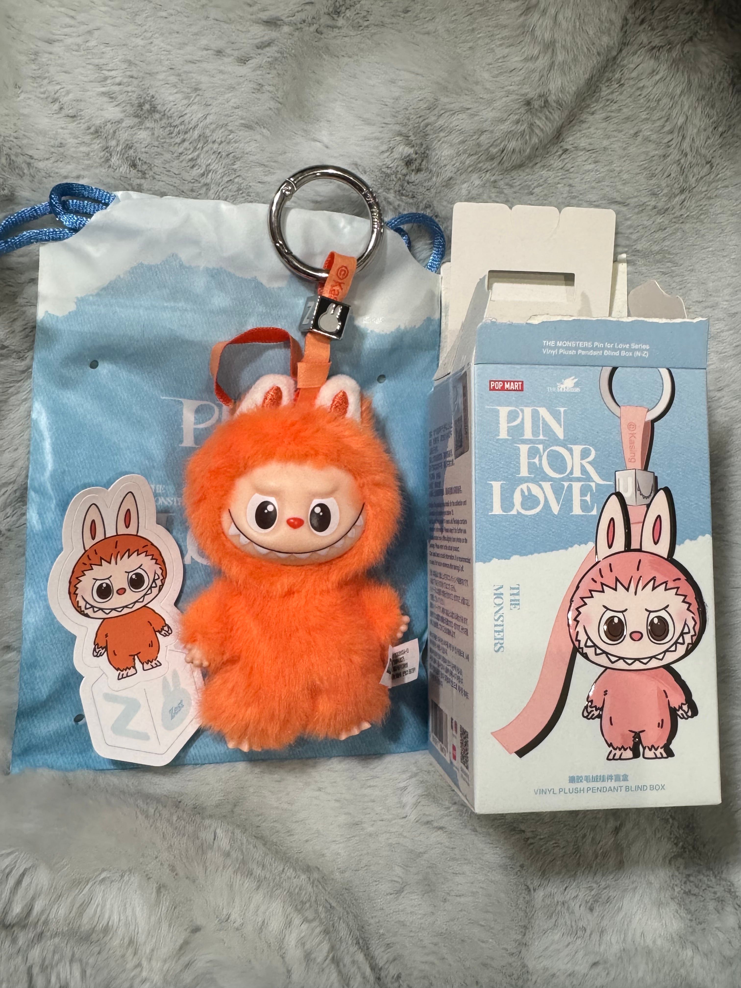 POP MART THE MONSTERS (LABUBU) Pin for Love Series-Vinyl Plush Pendant (N-Z) Z